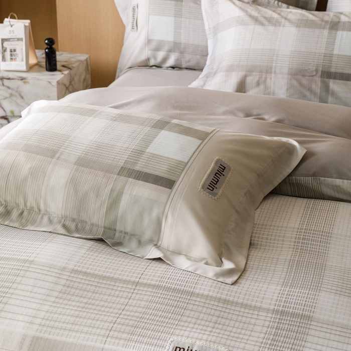 91家纺网 家纺一手货源 找家纺 金奇达2025新款【洛米奥】-轻氧水光天丝棉四件套（标准号全网控价（折后券后）不低于288元） 洛米奥-绿咖