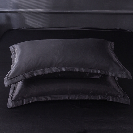 经年  2025年特价款丝绸水洗冰丝四件套-单枕套 直播爆款 黑色