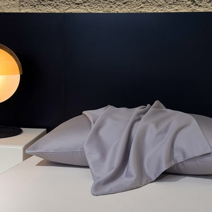 氧家2025新款60s贡缎长绒棉纯色随心配系列-单枕套 高级灰