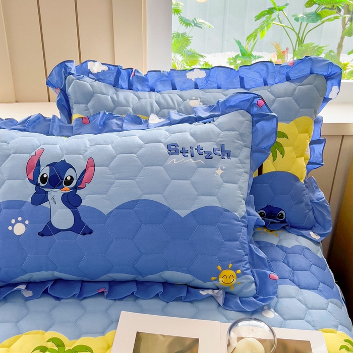 91家纺网 家纺一手货源 找家纺 情煊家纺 2025新款全棉印花小清新夹棉枕套 史迪仔