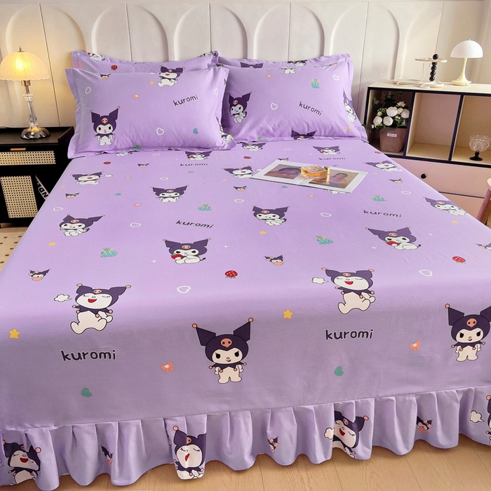 91家纺网 家纺一手货源 找家纺 情煊家纺 2025新款全棉花边款枕套 库洛米