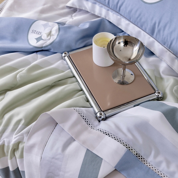 91家纺网 家纺一手货源 找家纺 棉生活家纺 2025新款春夏莫代尔天丝夏被 星痕绿