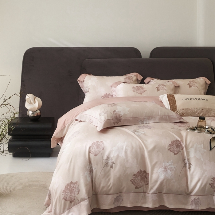 91家纺网 家纺一手货源 找家纺 金奇达2025新款【盛夏流年】-茧养莱赛尔四件套（标准号全网控价（折后券后）不低于258元） 伊莲娜