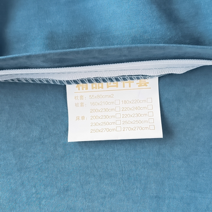 91家纺网 家纺一手货源 找家纺 （总）曲之慕 2025新品四季款高端刺绣四件套简约可水洗轻奢纯色刺绣四件套--馨花漫舞