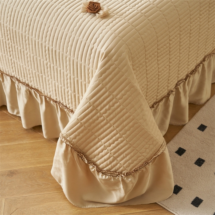 91家纺网 家纺一手货源 找家纺 恒爱家纺  2025新款莫代尔柔情似水多功能夏被床盖四件套			 			 梦幻金