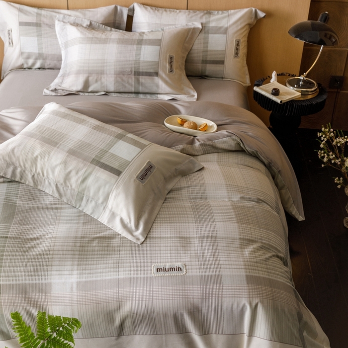 91家纺网 家纺一手货源 找家纺 金奇达2025新款【洛米奥】-轻氧水光天丝棉四件套（标准号全网控价（折后券后）不低于288元） 洛米奥-绿咖