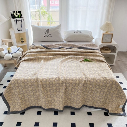 91家纺网 家纺一手货源 找家纺 （总）九沐良品 2025新款A类全棉三层纱多功能毛巾被盖毯床单夏被