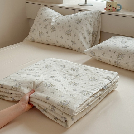 91家纺网 家纺一手货源 找家纺 莱登卡奴 2025新款A类全棉双层纱100%棉花芯夏被 告白