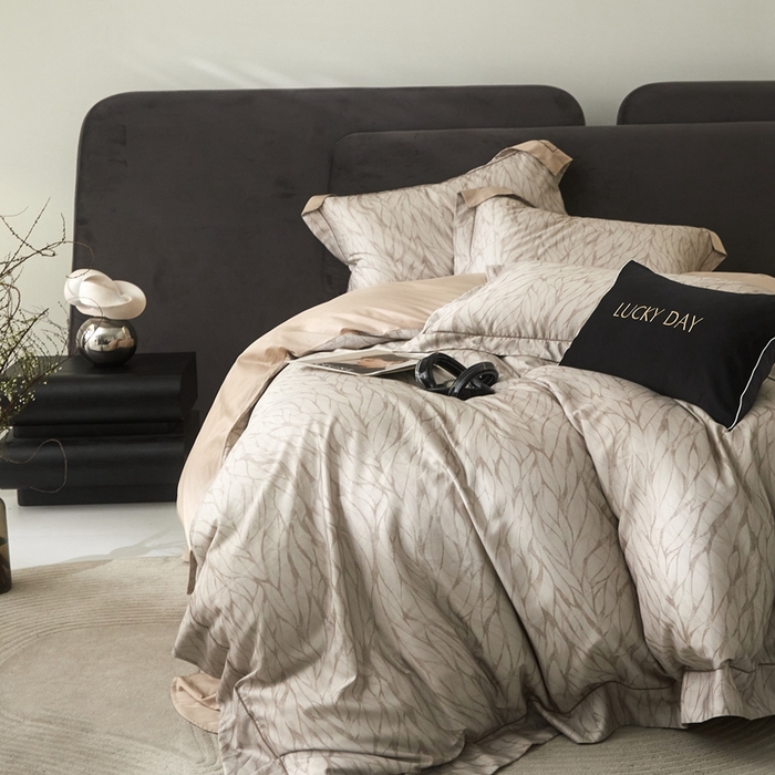 91家纺网 家纺一手货源 找家纺 金奇达2025新款【盛夏流年】-茧养莱赛尔四件套（标准号全网控价（折后券后）不低于258元） 梵高-贝拉金