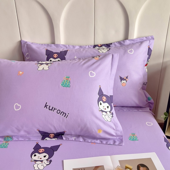 91家纺网 家纺一手货源 找家纺 情煊家纺 2025新款全棉花边款枕套 库洛米