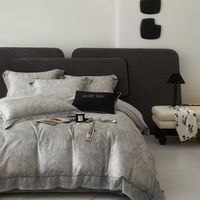 91家纺网 家纺一手货源 找家纺 金奇达2025新款【盛夏流年】-茧养莱赛尔四件套（标准号全网控价（折后券后）不低于258元） 圣戈尔