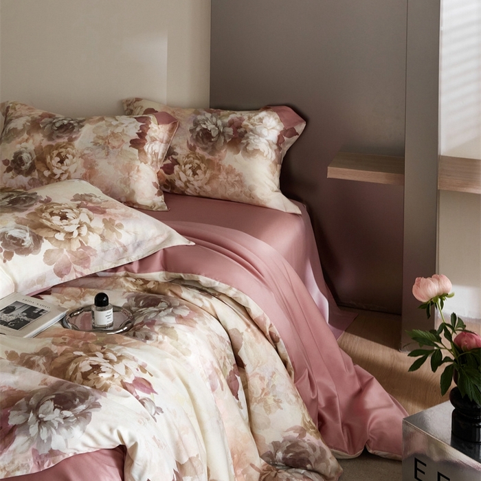 91家纺网 家纺一手货源 找家纺 金奇达2025新款【艺术花卉】-茧养莱赛尔四件套（标准号全网控价（折后券后）不低于228元） 奥黛丽