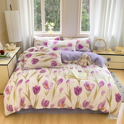 寐眠 2025新款A类全棉印花四件套 霓裳