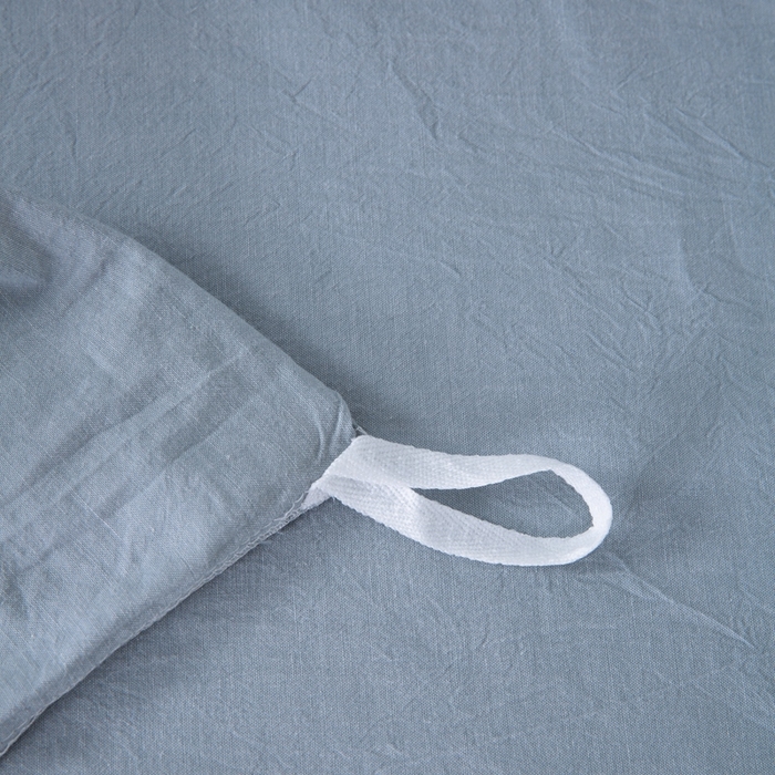 91家纺网 家纺一手货源 找家纺 玖弘家居 2025新款水洗棉单被套 浅蓝