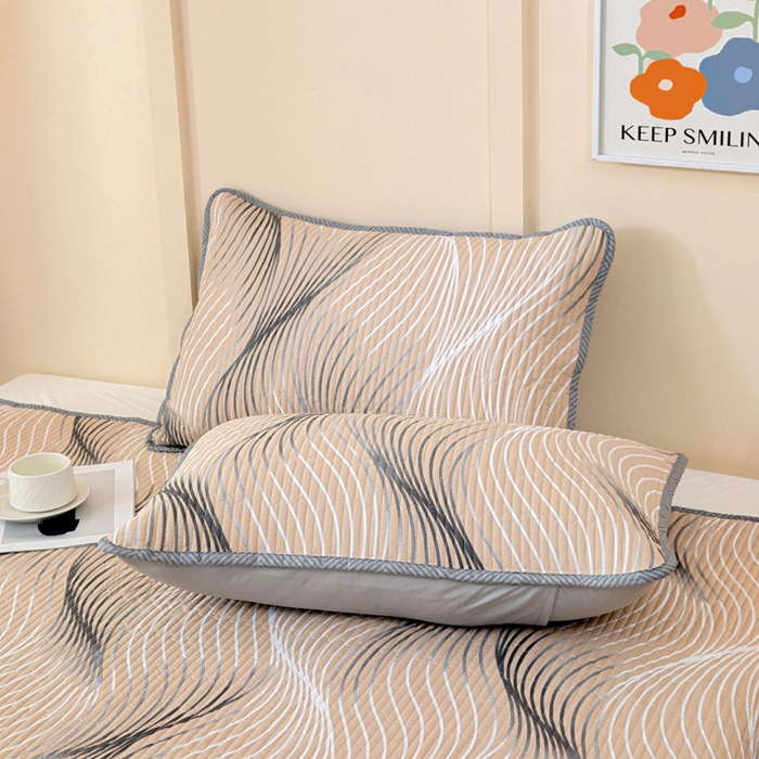 91家纺网 家纺一手货源 找家纺 情煊家纺 2025新款双面全棉夹棉枕套 青春告白