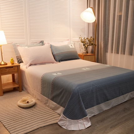 91家纺网 家纺一手货源 找家纺 （总）简约家纺 2025新款全棉磨毛印花单品床单