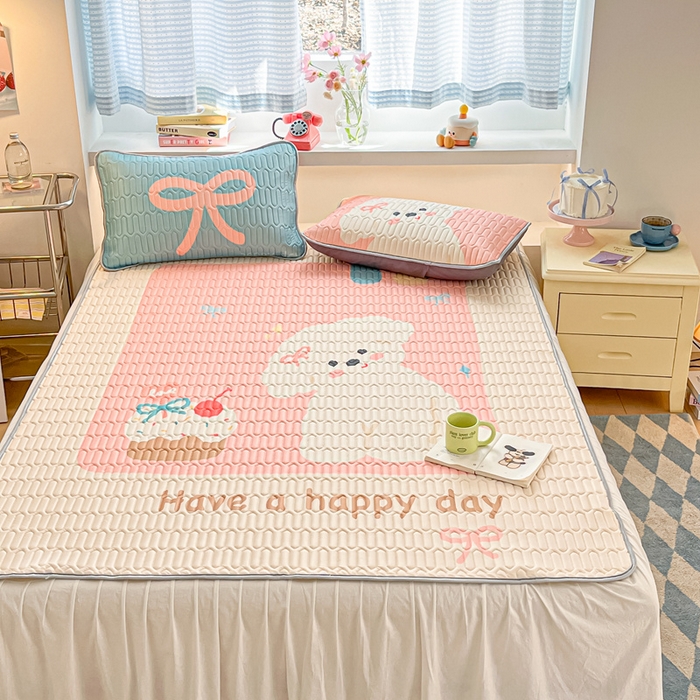 91家纺网 家纺一手货源 找家纺 川悦生活 2025新款大阪凉感丝凉席 莫妮恰