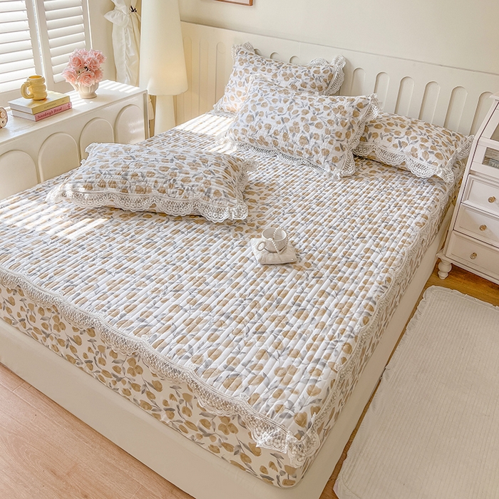 91家纺网 家纺一手货源 找家纺 麒豆豆 2025新款天丝印花床笠 薇拉