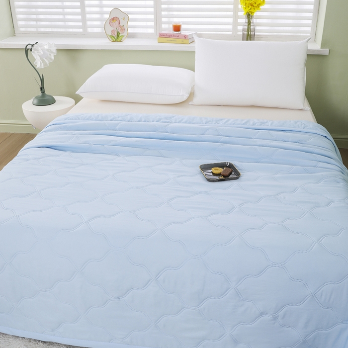 91家纺网 家纺一手货源 找家纺 太阳树家纺 2025水洗棉夏被夏凉被空调被超声波压花礼品直播供应链引流爆款 骑士蓝