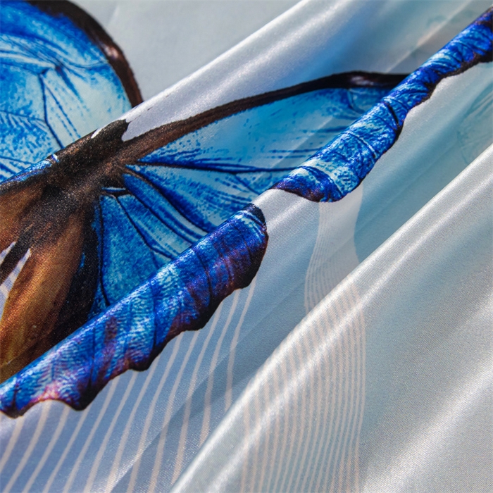 91家纺网 家纺一手货源 找家纺 梦舒羽 2025新款可水洗冰丝卡通枕套宿舍48x74cm单人凉爽枕头套 蝴蝶梦