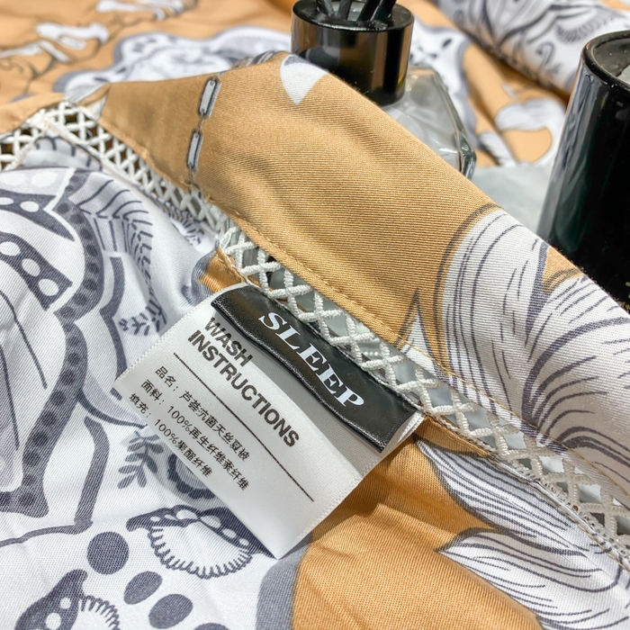 91家纺网 家纺一手货源 找家纺 棉生活家纺 2025新款春夏莫代尔天丝夏被 辉煌时刻-桔