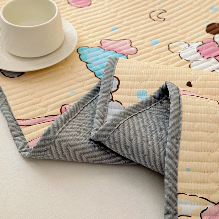 91家纺网 家纺一手货源 找家纺 情煊家纺 2025新款双面全棉夹棉枕套 好奇狗