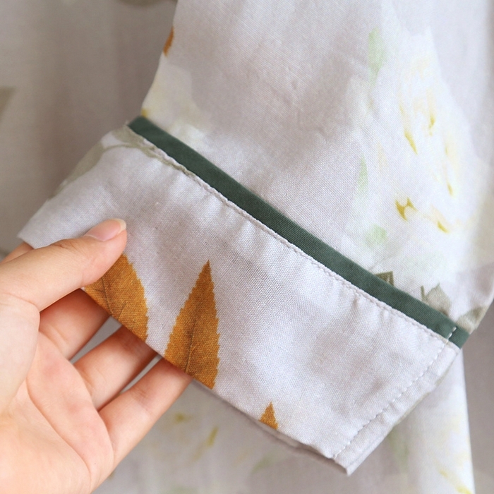 91家纺网 家纺一手货源 找家纺 洛兰沙家居馆【只代发】【只代发】 2025新款国风竹纤维鸟语花香春夏女睡衣大码长袖长裤自带凉感休闲套装 ls1305