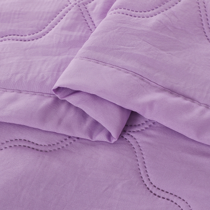 91家纺网 家纺一手货源 找家纺 太阳树家纺 2025水洗棉夏被夏凉被空调被超声波压花礼品直播供应链引流爆款 紫色