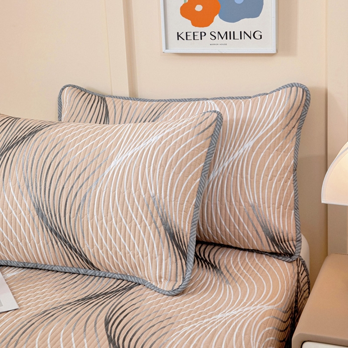 91家纺网 家纺一手货源 找家纺 情煊家纺 2025新款双面全棉夹棉枕套 青春告白