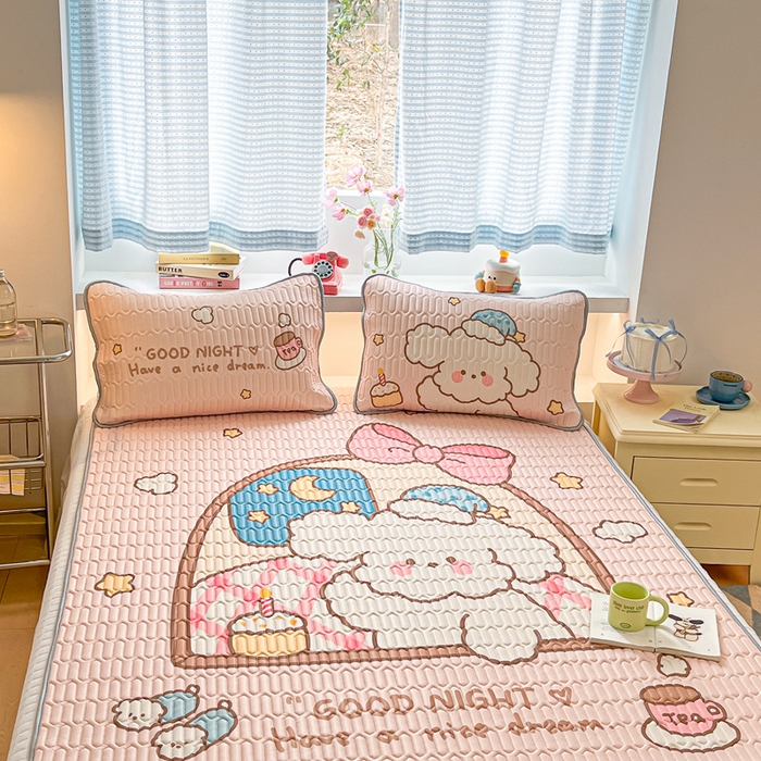 91家纺网 家纺一手货源 找家纺 川悦生活 2025新款大阪凉感丝凉席 晚安夏洛