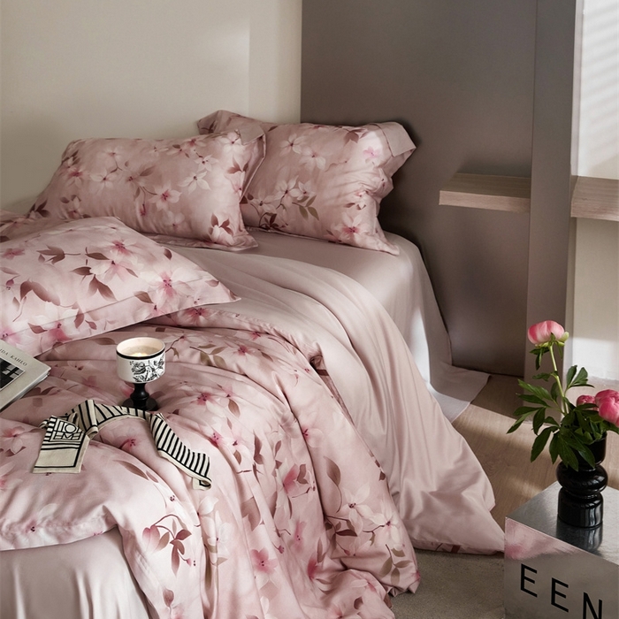 91家纺网 家纺一手货源 找家纺 金奇达2025新款【艺术花卉】-茧养莱赛尔四件套（标准号全网控价（折后券后）不低于228元） 娜塔莎