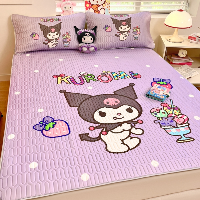 91家纺网 家纺一手货源 找家纺 金爱家 2025新款正版三丽鸥凉感乳胶凉席 夏日冰爽