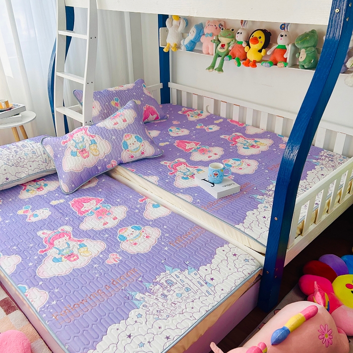 91家纺网 家纺一手货源 找家纺 小虾米 2025乳胶凉席上下床床笠 梦幻城堡