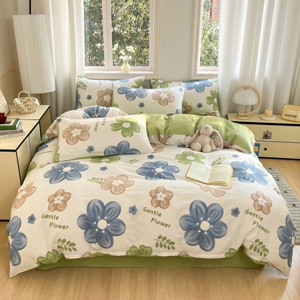 寐眠 2025新款A类全棉印花四件套 盛夏