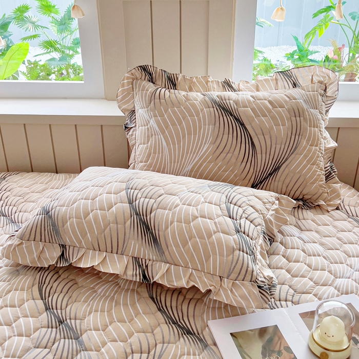 91家纺网 家纺一手货源 找家纺 情煊家纺 2025新款全棉印花小清新夹棉枕套 青春告白