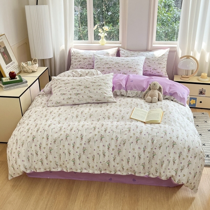 91家纺网 家纺一手货源 找家纺 寐眠 2025新款A类全棉印花四件套 赴梦