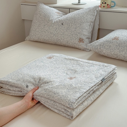 91家纺网 家纺一手货源 找家纺 莱登卡奴 2025新款A类全棉双层纱100%棉花芯夏被 里物