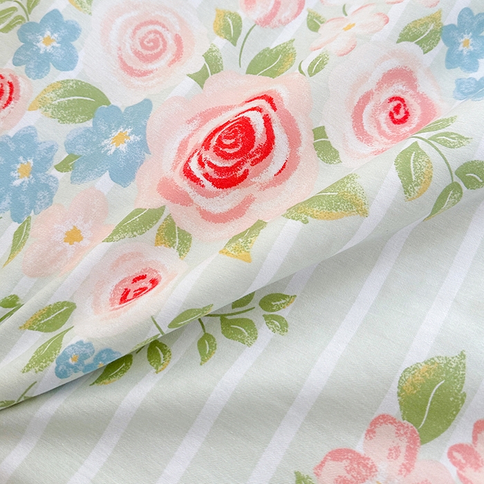 91家纺网 家纺一手货源 找家纺 欧夏家纺 2025新款里外全棉印花夏被100%新疆棉花 花语伊人