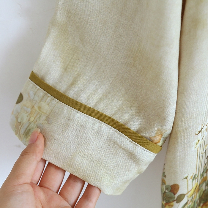 91家纺网 家纺一手货源 找家纺 洛兰沙家居馆【只代发】【只代发】 2025新款国风竹纤维鸟语花香春夏女睡衣大码长袖长裤自带凉感休闲套装 ls1313