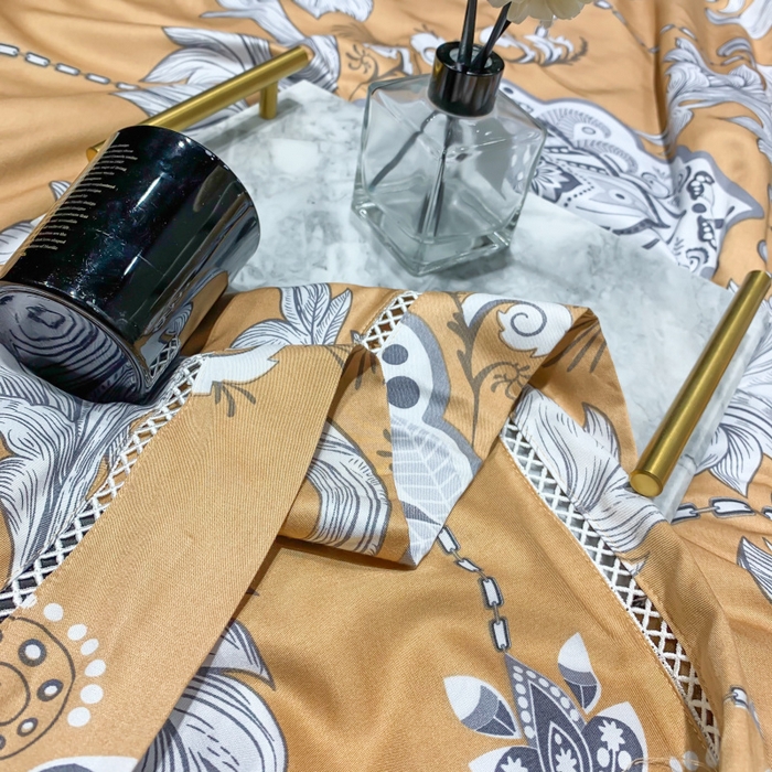 91家纺网 家纺一手货源 找家纺 棉生活家纺 2025新款春夏莫代尔天丝夏被 辉煌时刻-桔