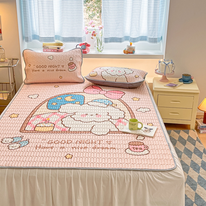 91家纺网 家纺一手货源 找家纺 川悦生活 2025新款大阪凉感丝凉席 晚安夏洛