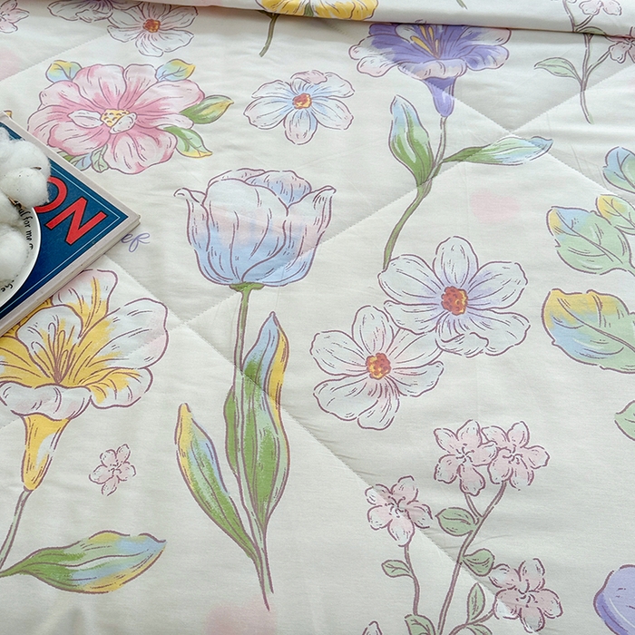 91家纺网 家纺一手货源 找家纺 欧夏家纺 2025新款里外全棉印花夏被100%新疆棉花 彩云涧