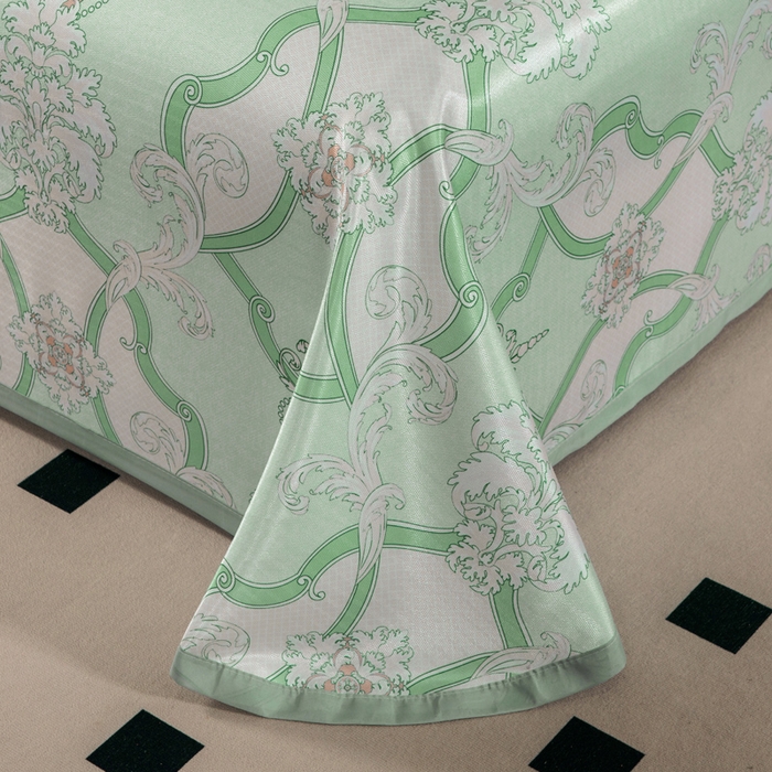 91家纺网 家纺一手货源 找家纺 肖恩毯业 2025新款印花斜纹冰丝席三件套 浅草未央