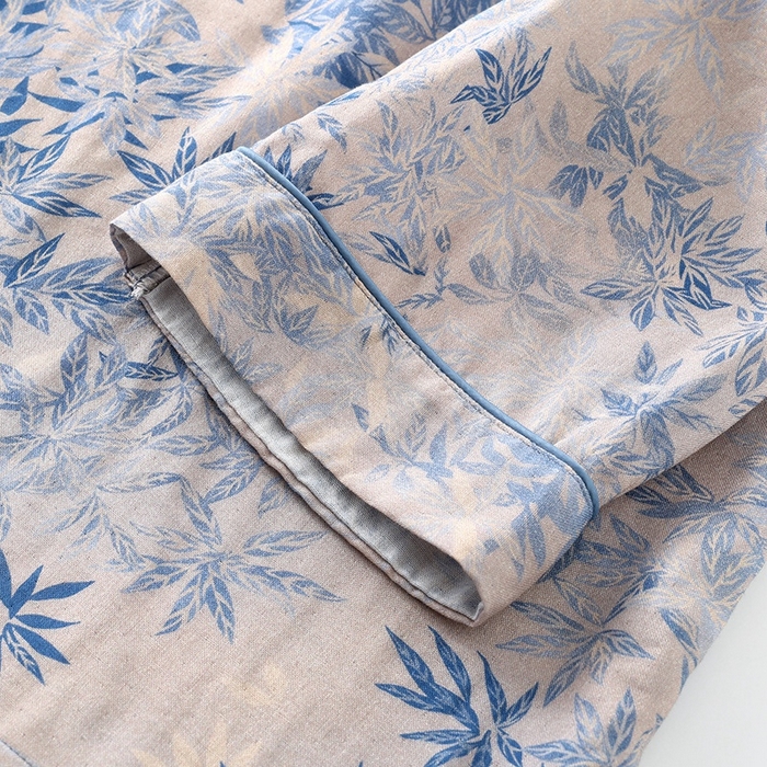 91家纺网 家纺一手货源 找家纺 洛兰沙家居馆【只代发】【只代发】 2025新款国风竹纤维鸟语花香春夏女睡衣大码长袖长裤自带凉感休闲套装 ls1311