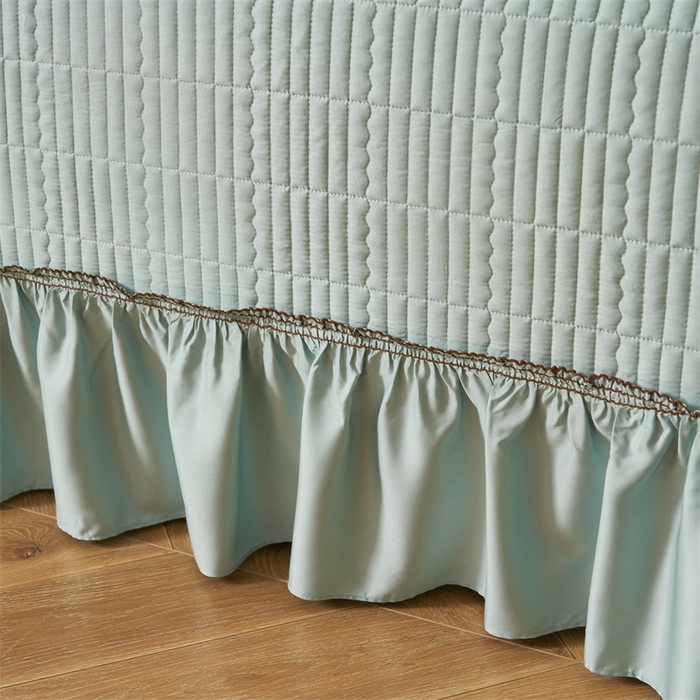 91家纺网 家纺一手货源 找家纺 恒爱家纺  2025新款莫代尔柔情似水多功能夏被床盖四件套			 			 浅灰蓝