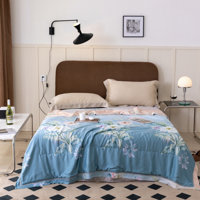 91家纺网 家纺一手货源 找家纺 棉生活家纺 2025新款春夏莫代尔天丝夏被 洛蒂亚