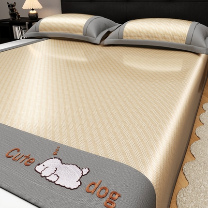 91家纺网 家纺一手货源 找家纺 （总）孩子王家纺2025新款轻柔丝凉席冰丝席-可爱小狗