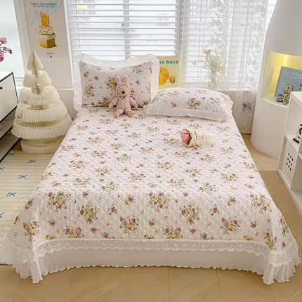 91家纺网 家纺一手货源 找家纺 （总）冬然 2025新款全棉床盖纯棉床盖夹棉床单全棉床单纯棉床单