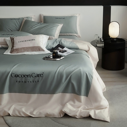 91家纺网 家纺一手货源 找家纺 （总）金奇达2025新款【洛伊】-茧养莱赛尔四件套（标准号全网控价（折后券后）不低于258元）