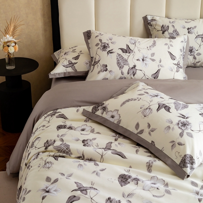 91家纺网 家纺一手货源 找家纺 金奇达2025新款【曼妙庄园】-轻氧水光天丝棉四件套（标准号全网控价（折后券后）不低于268） 秋梓